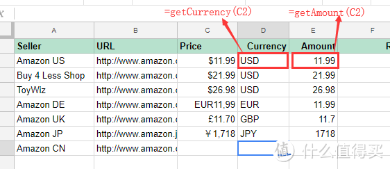 Visa淘金计划#技术宅拯救海淘, 用 Google 版 Excel 比价亚马逊商品 下篇