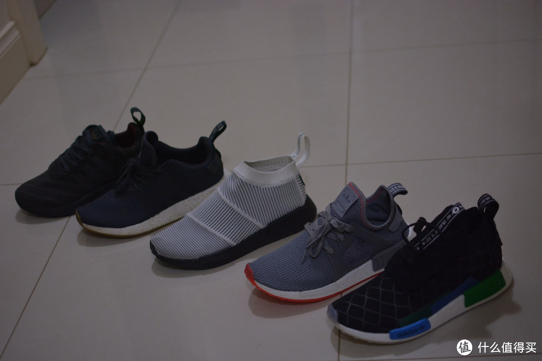 我所有的NMD 从左到右依次是Henry Poole X R2，R2, CS1 PK GTX, RX1和这次的主角MITA TS1