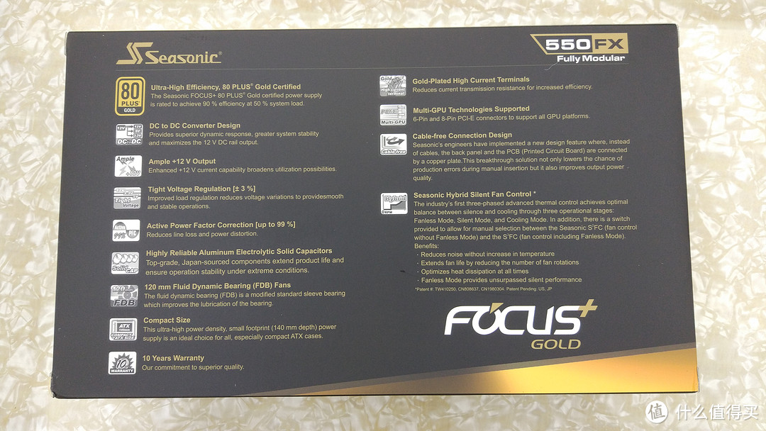 Seasonic 海韵 额定550W FOCUS+550FX 电源开箱+简单体验