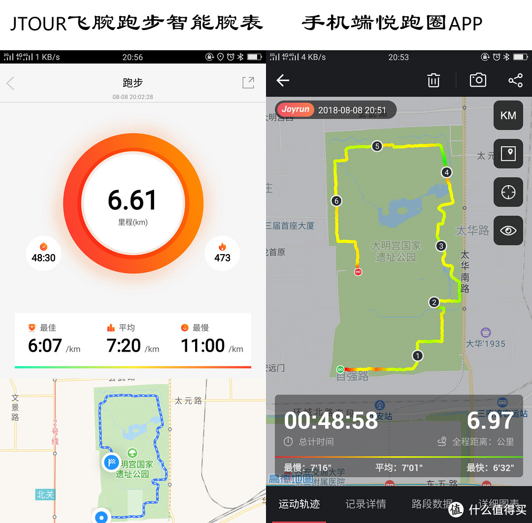 北斗GPS定位准，续航能力种草心水：JTOUR飞腕跑步智能腕表