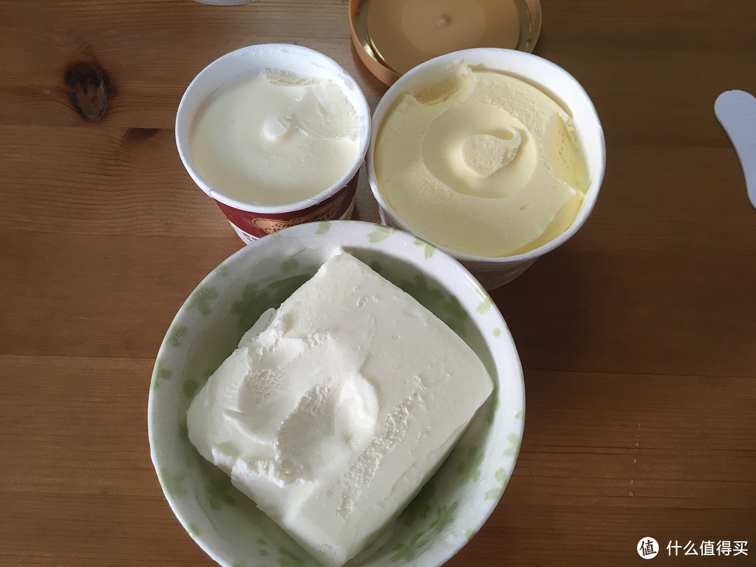 三款不同厂家不同类型香草味冰激淋的比较