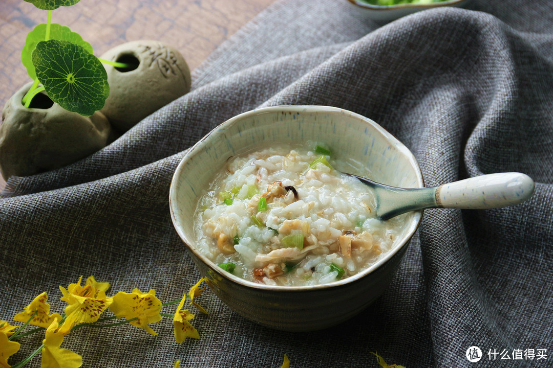 淡菜鸡丝粥