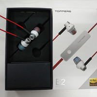 TOPPERS E2 主动降噪入耳式耳机外观展示(耳塞|线控|降噪盒|麦克风)