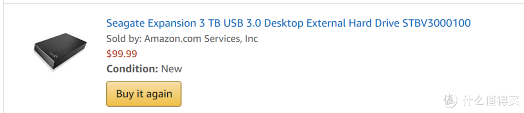 买的是这款3TB的移动硬盘