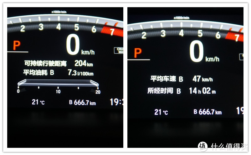 平均油耗B：666KM，油耗7.3，均速47迈