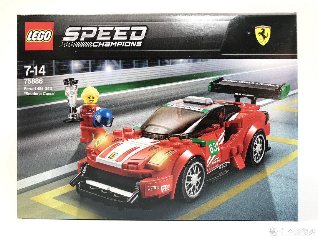 百元名车：LEGO 乐高 赛车系列 75886 法拉利488GT3 Scuderia Corsa车队