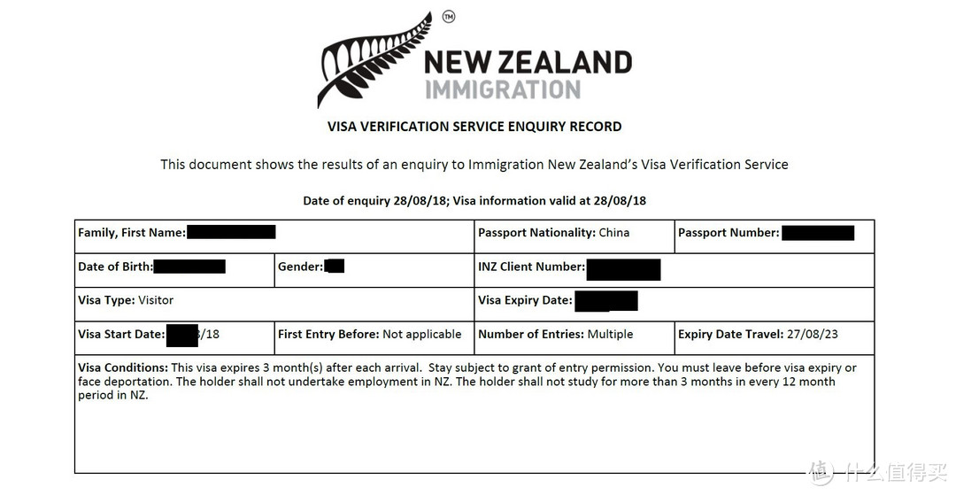 中速肉测新西兰电子签证