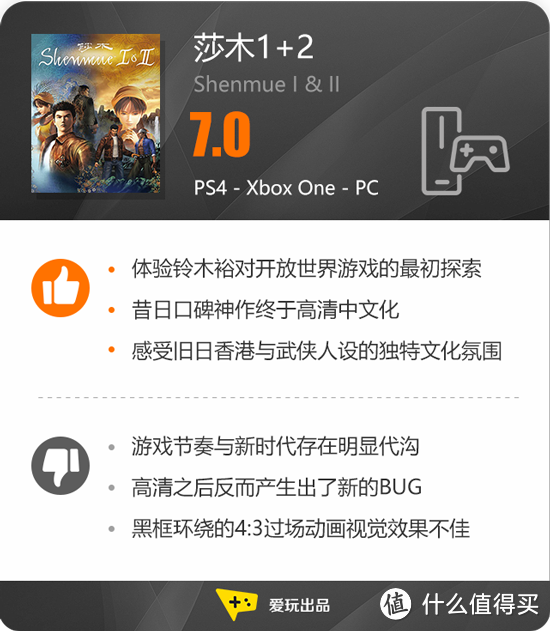 20年前的传奇,相见却不如怀念!《莎木1+2》HD评测