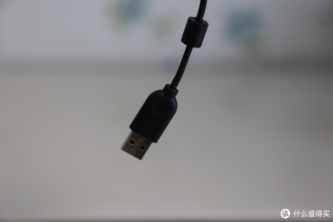 USB端口，没有镀金，但有抗扰磁环