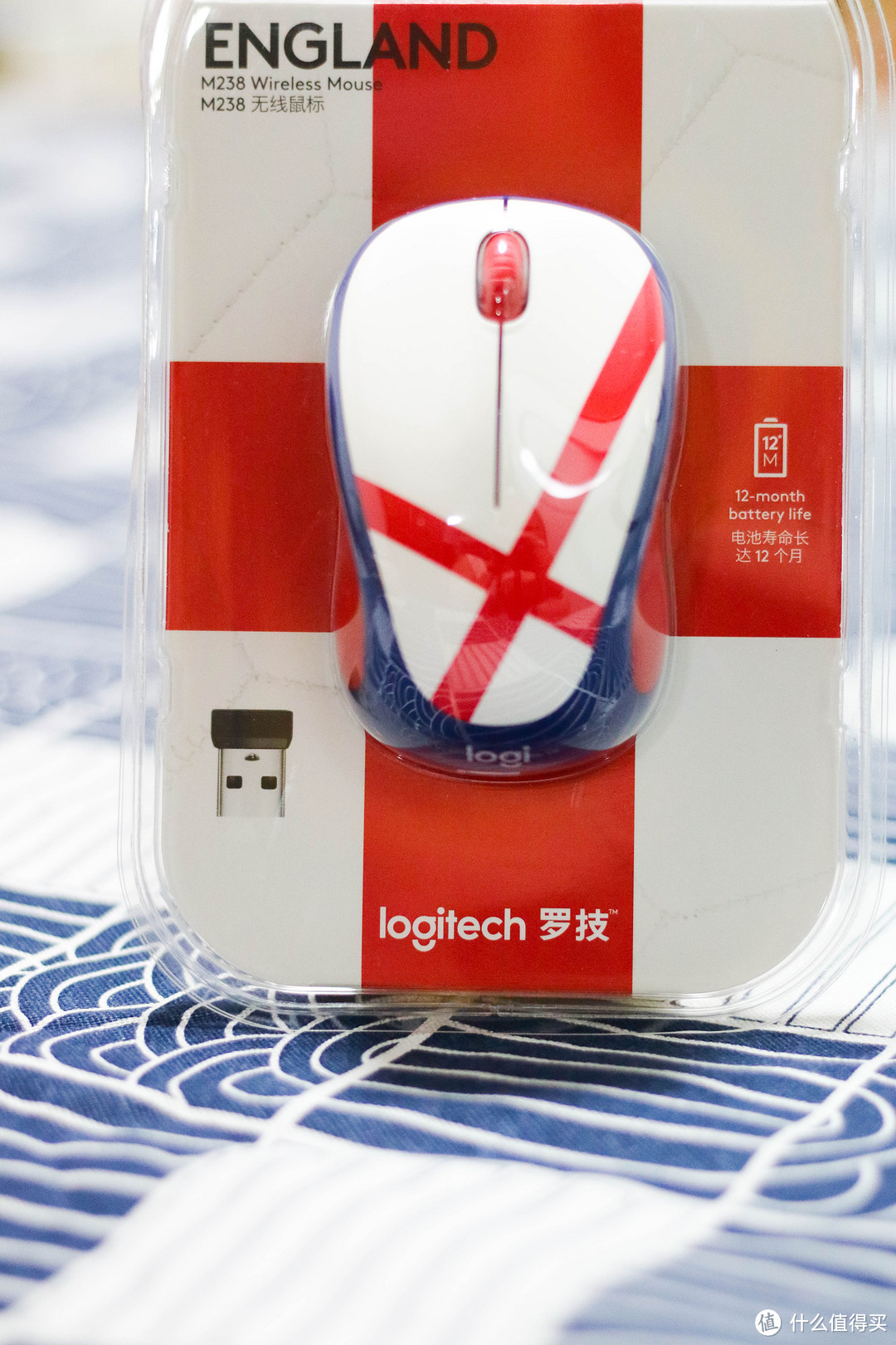 Logitech 罗技 M238 世界杯球迷典藏 无线鼠标 英国 开箱