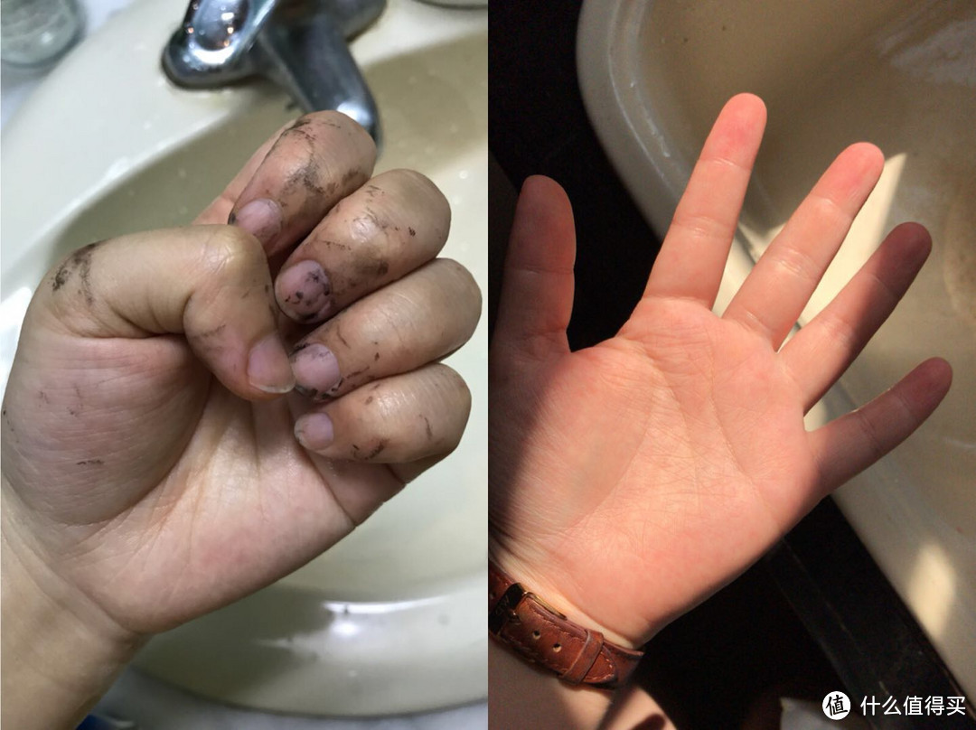 不带手套的后果，板刷了五次都洗不干净。。