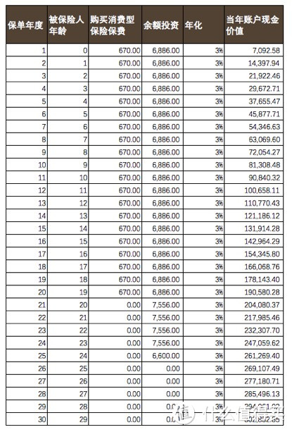 30年现金流表