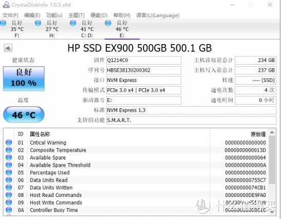 HP 惠普 EX900系列 500G评测：新装机一步到位更划算
