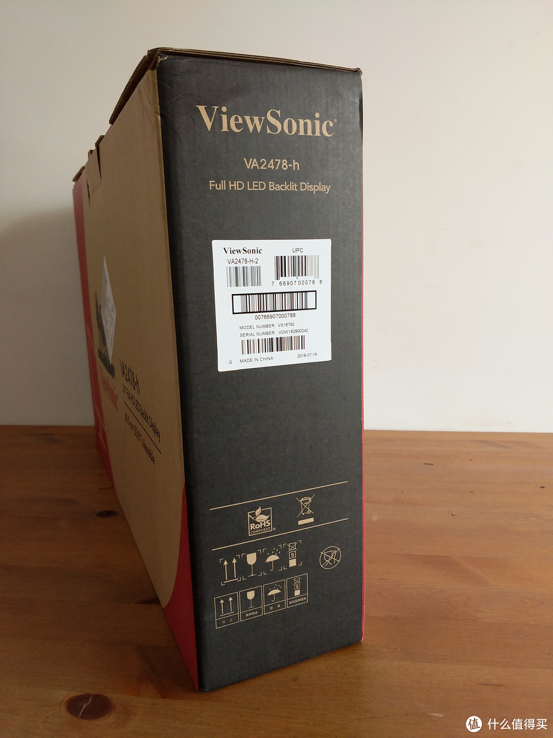 ViewSonic 优派 VA2478-H-2 LED液晶显示器 开箱测评