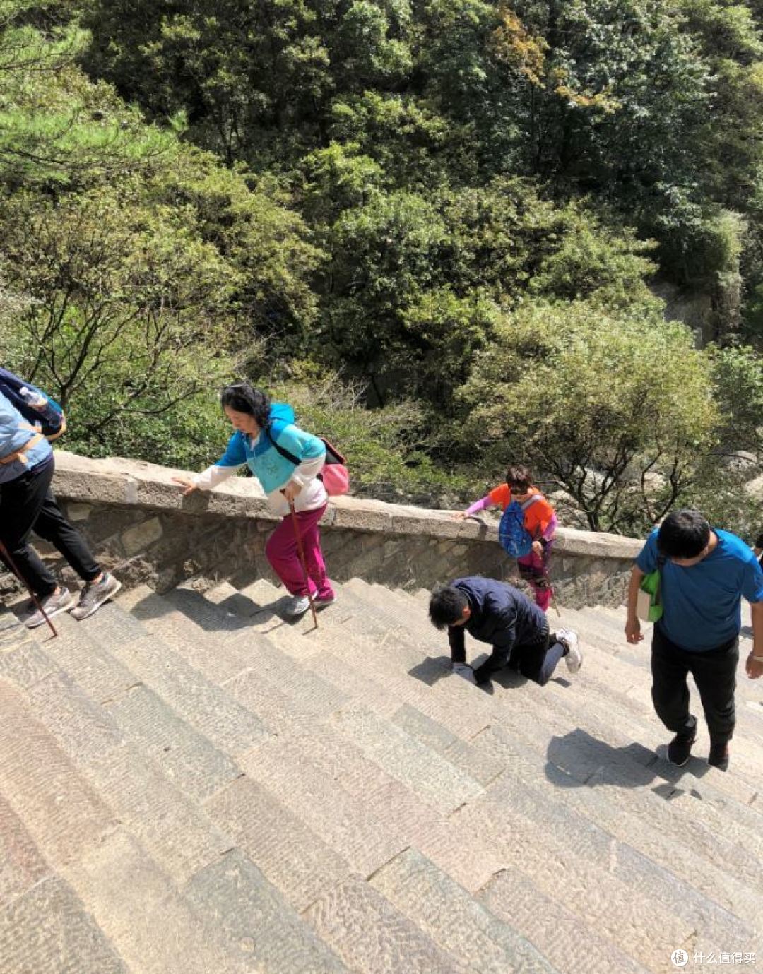 虔诚的拜山者