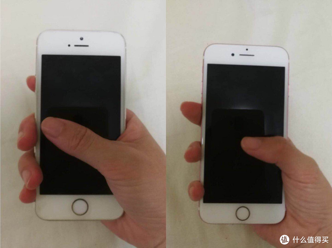 图左为iPhone5S，图右为iPhone7