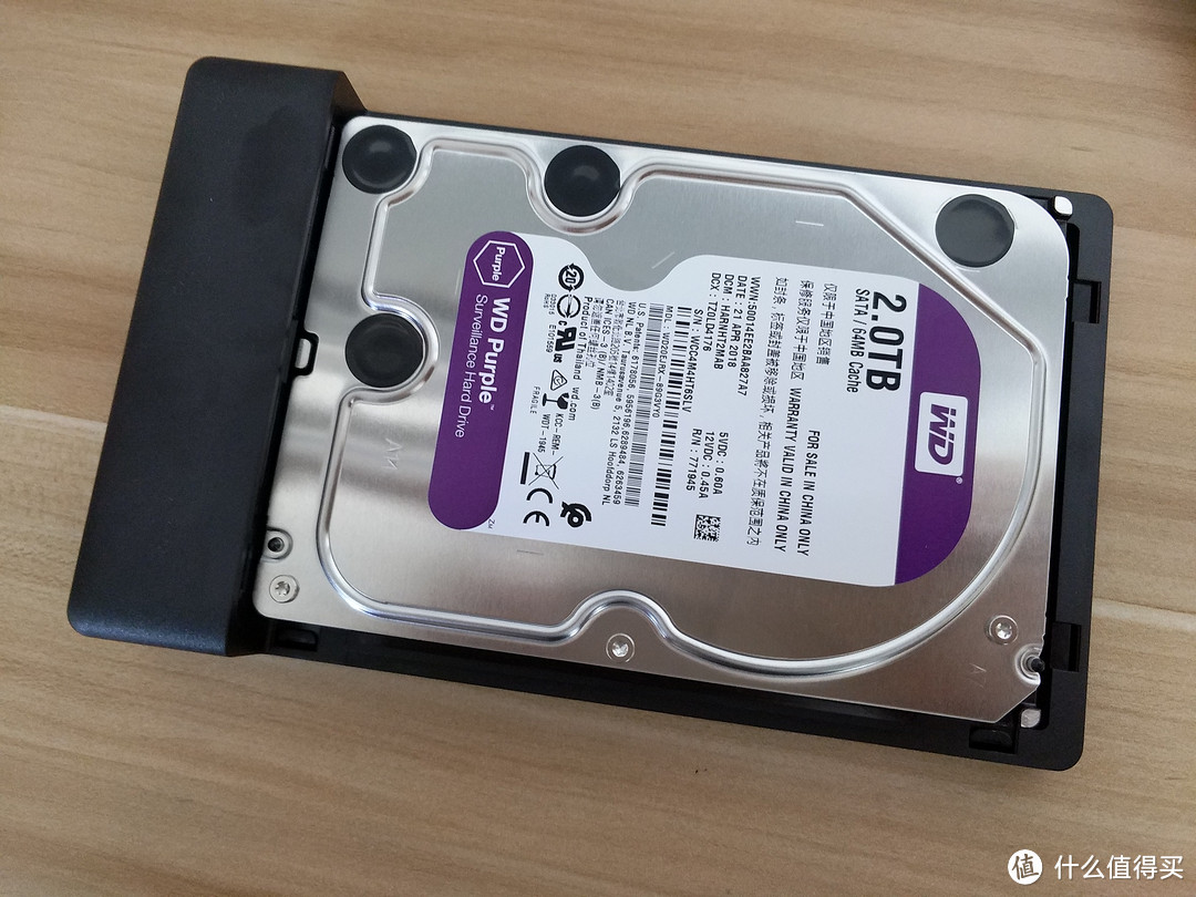 WD 西部数据 紫盘 2TB SATA6Gb/s 64M 监控硬盘开箱测评