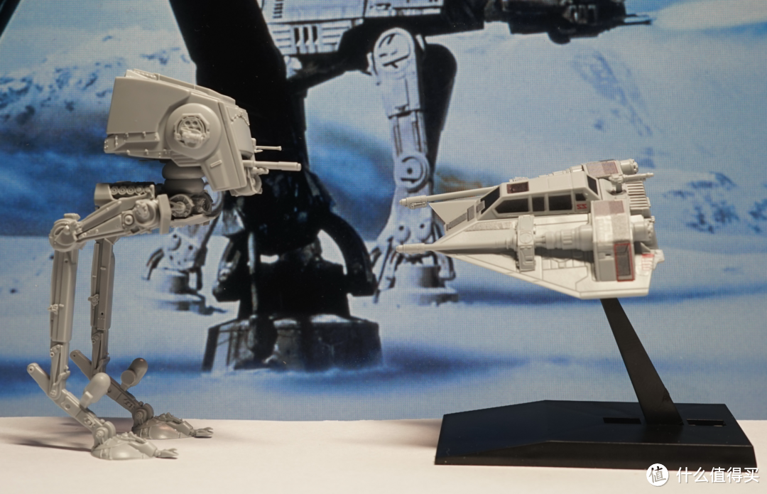 超迷你载具：BANDAI 万代 HGD-215632 AT-ST步行机 & 雪地飞行艇开箱