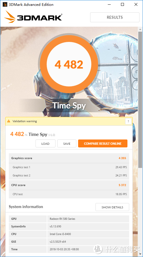 timespy CPU score 5372