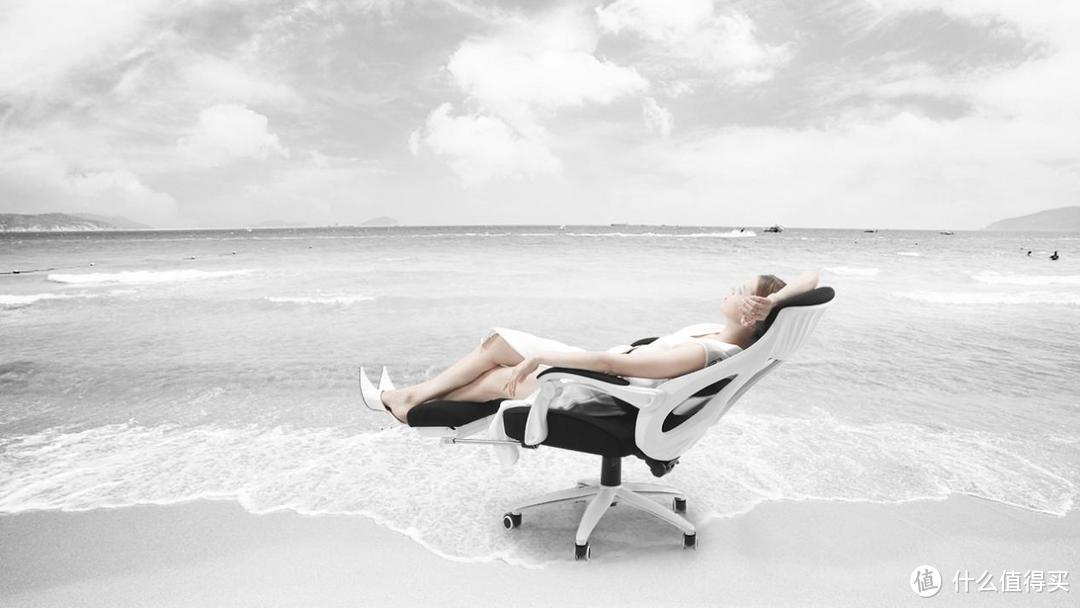 黑白调听海电脑椅：枕在贝壳上听海的声音，舒服！