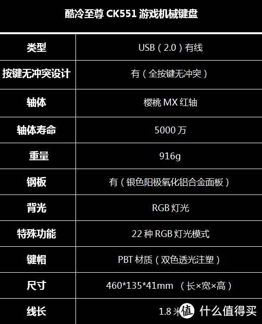 有质感的大铝板——酷冷至尊CK551游戏机械键盘体验