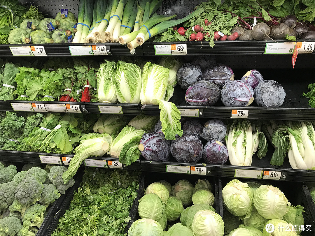 沃尔玛超市蔬菜售价（大部分以美分/磅计算）