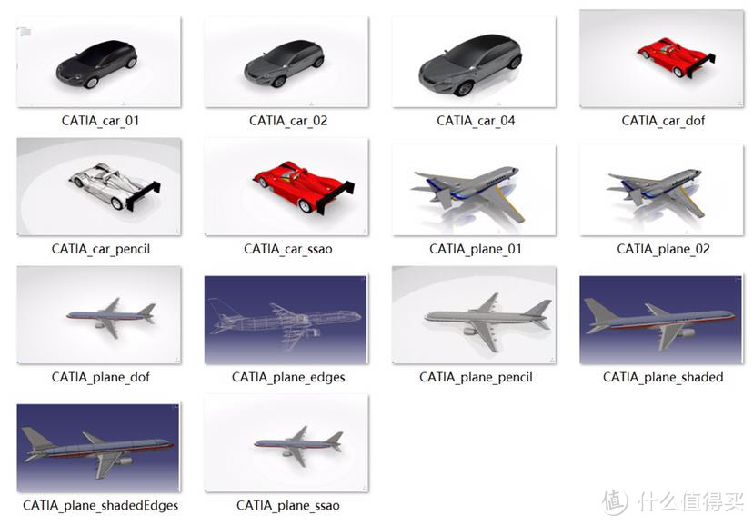 SUV和喷气式飞机模型由Dassault Systemes提供