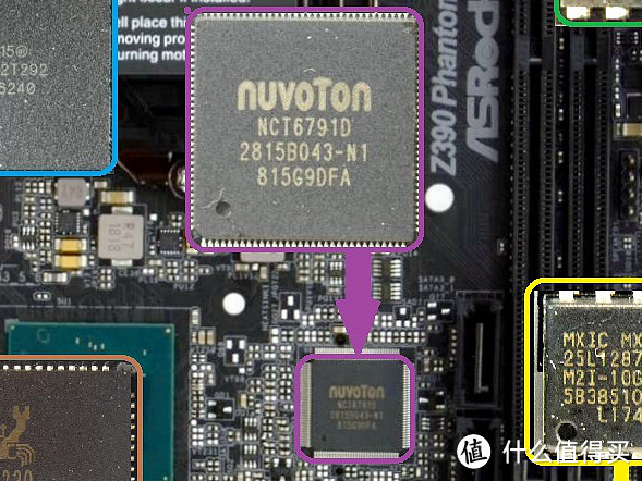 nuvoton NCT6791D 是SuperIO管理芯片，负责温度电压等参数的侦测