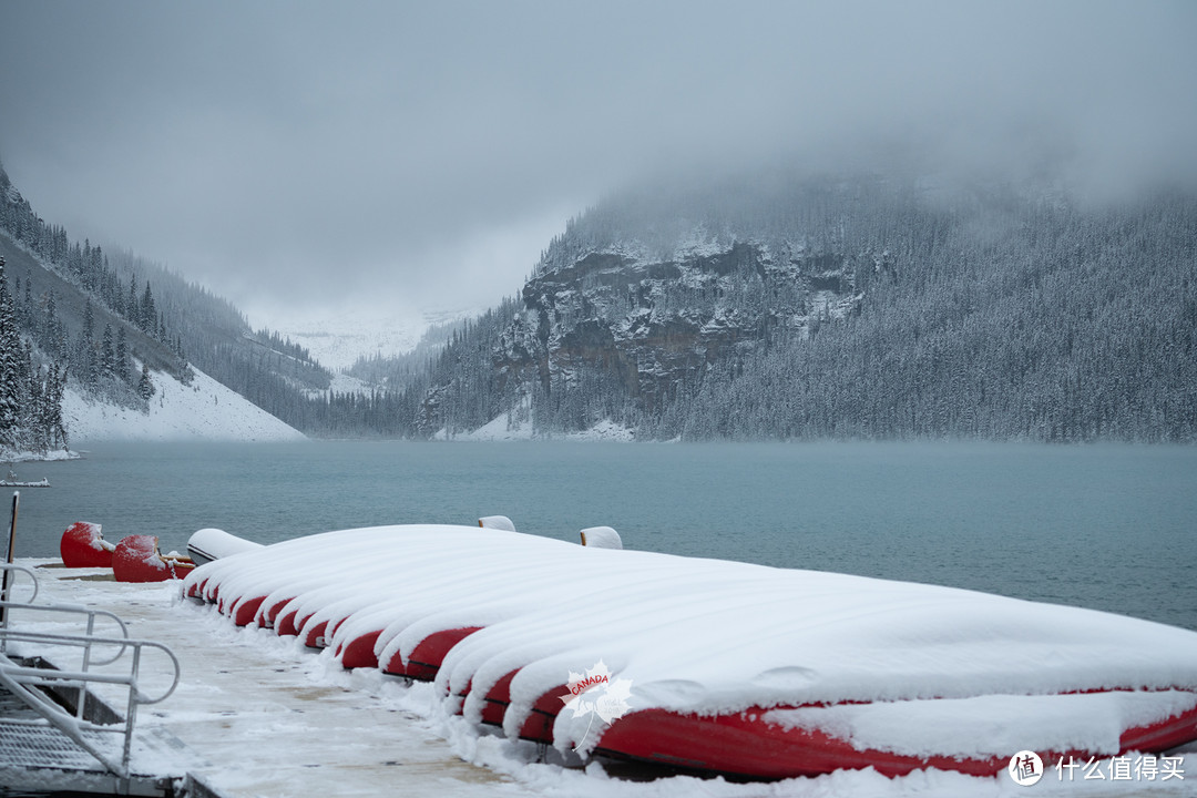 下雪天lake louise