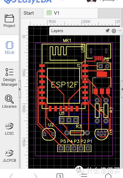 Easyeda网站做的PCB