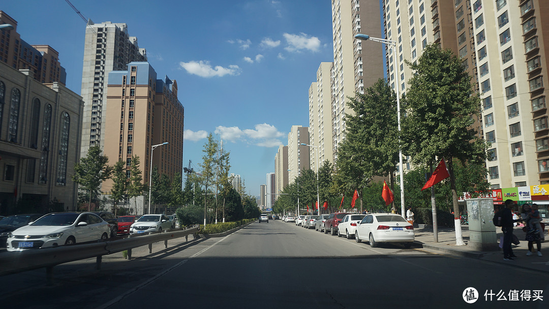 从高速下来,进入太原市区