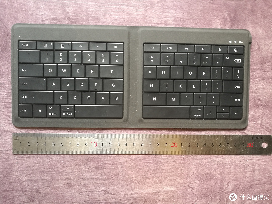 可折叠键盘 便携防水 微软 Microsoft 折叠通用键盘 无线键盘 什么值得买