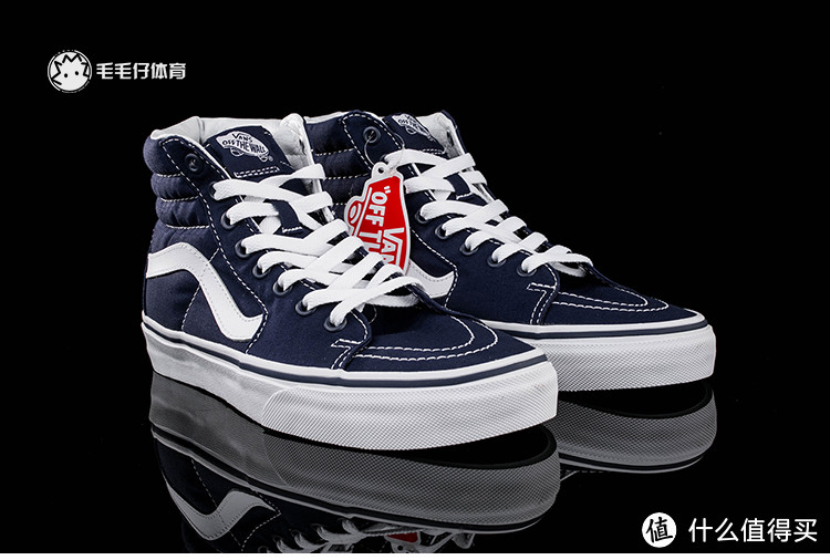 范斯VANS Sk8-Hi经典高帮黑白帆布硫化休闲板鞋男款