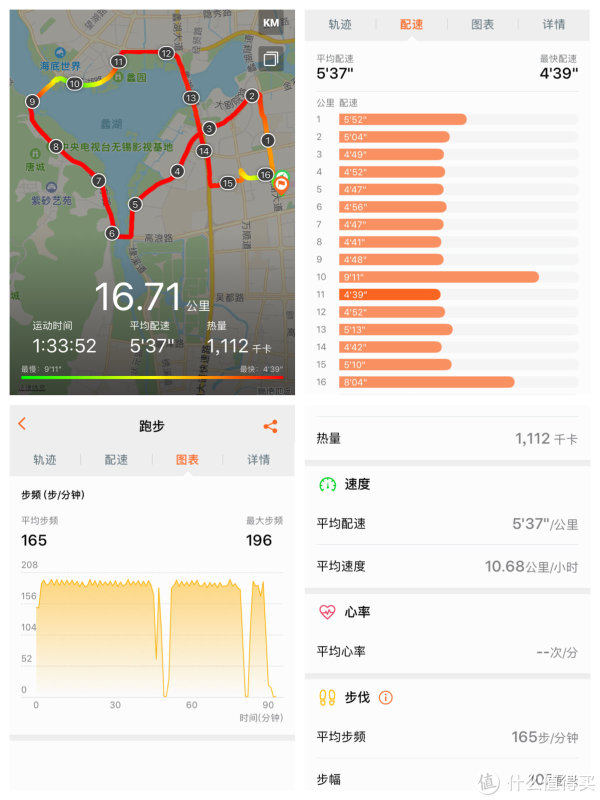  带手机跑步后的数据