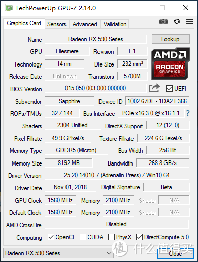 蓝宝Radeon RX590 8G极光版首发评测——北极星的究极进化
