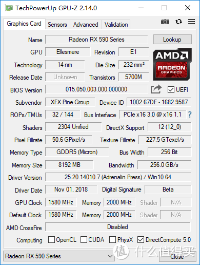 AMD发布12nm 新卡！XFX RX 590显卡首发评测