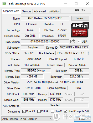 Radeon RX580 2048SP 4G评测——这车开的，爽！