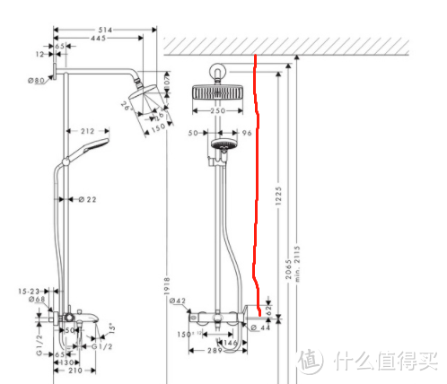 汉斯格雅双飞雨240超大顶喷恒温花洒购买、安装体验