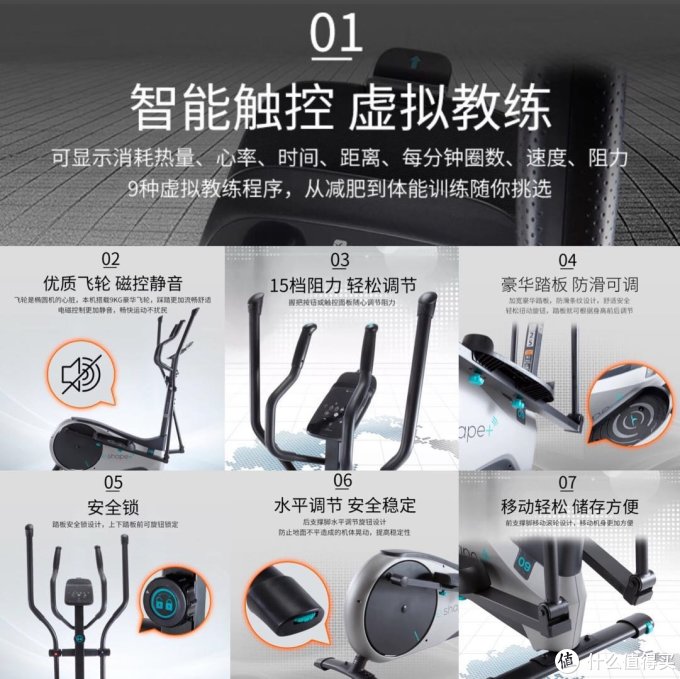 迪卡侬 椭圆机ESHAPE+晒单及使用感受