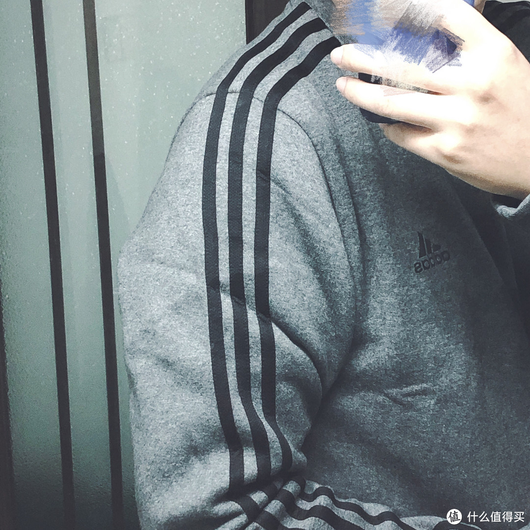 休闲百搭—adidas阿迪达斯加绒针织套衫~晒单(附Nike尺码对比)
