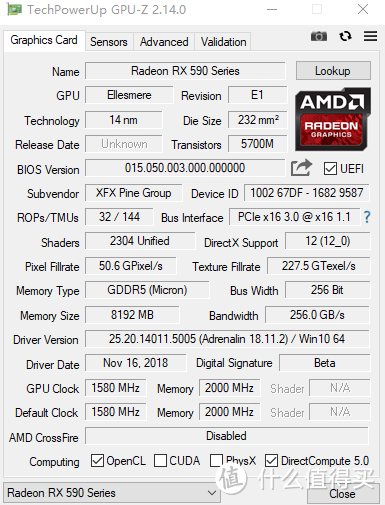 迟到的12nm工艺，XFX RX590开箱