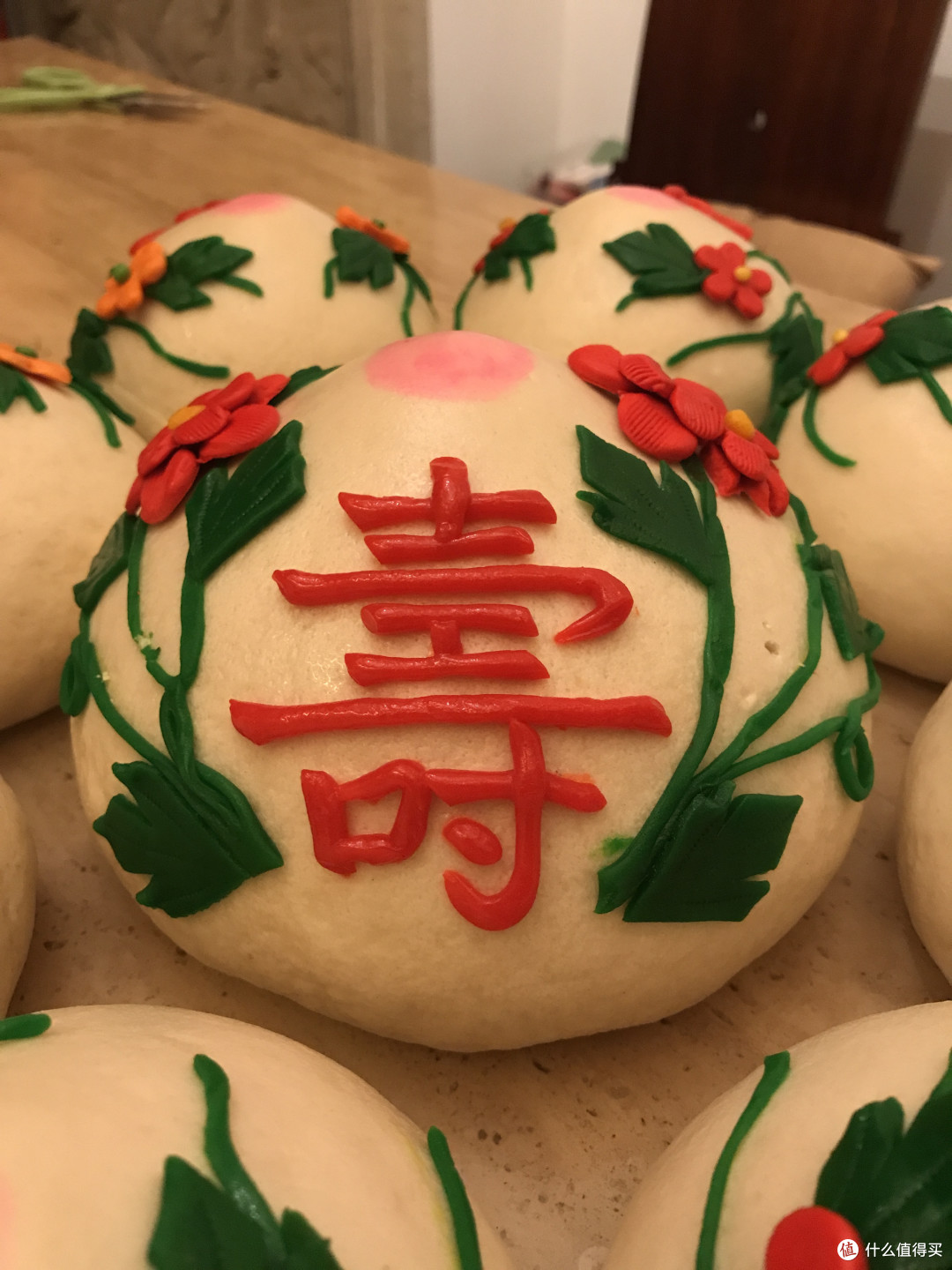 北方生日寿桃花馍馍晒物