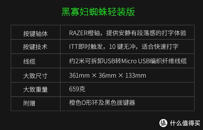 Shera爸的新品分享四：雷蛇黑寡妇轻装版机械键盘