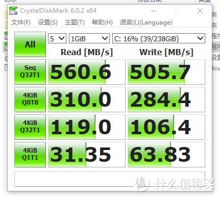 英特尔 545S系列 256G SATA3 固态硬盘简单测试