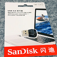 SanDisk  USB 3.0 microSD读卡器外观展示(体积|USB口)