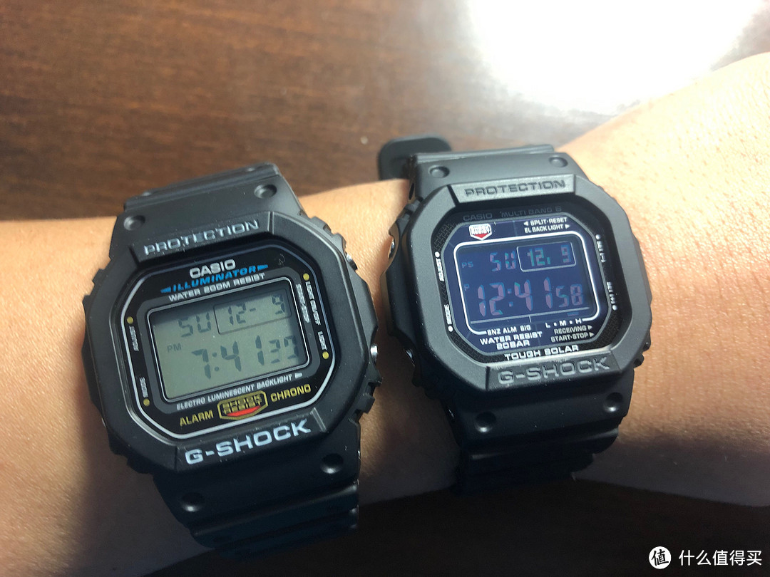 双11期间购入两块卡西欧 5600方块系列手表比较