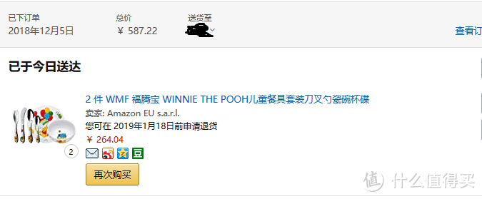 送给我小公主们的 WINNIE THE POOH儿童餐具套装