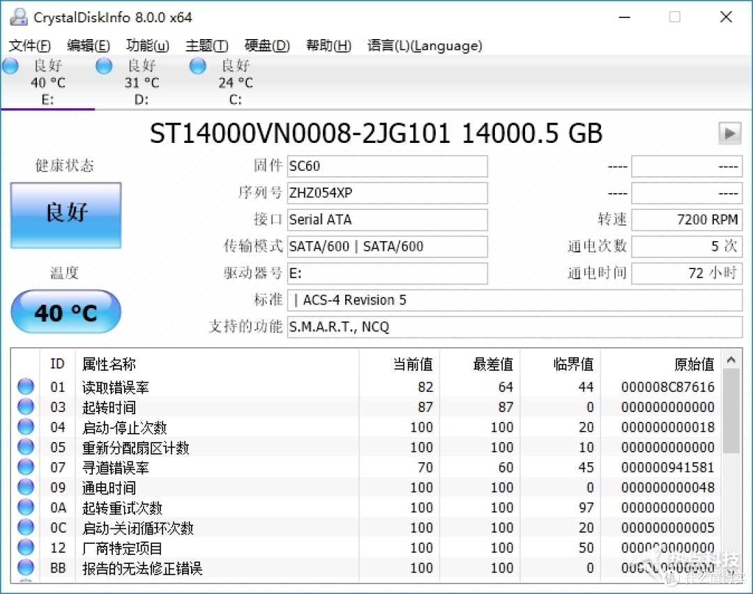 *级家用数据仓库——希捷酷狼14TB NAS硬盘评测