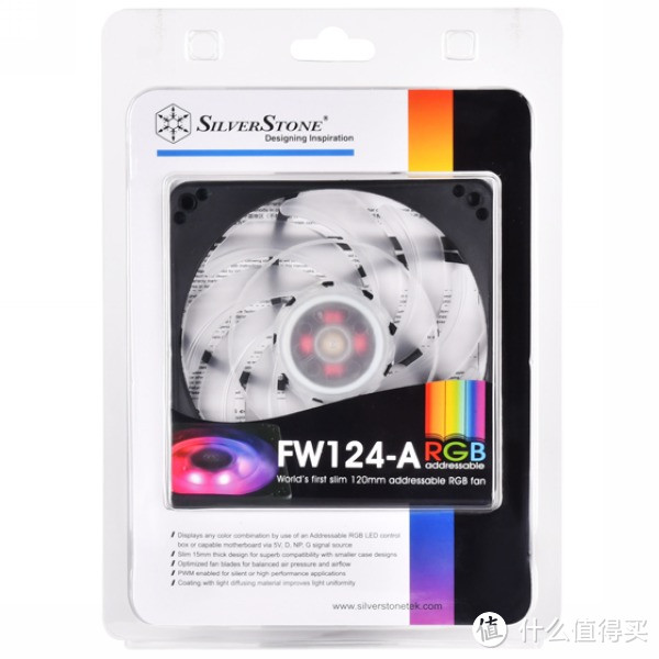 超薄1.5cm、可寻址RGB背光:SilverStone 银欣 发布 FW124-ARGB 风扇