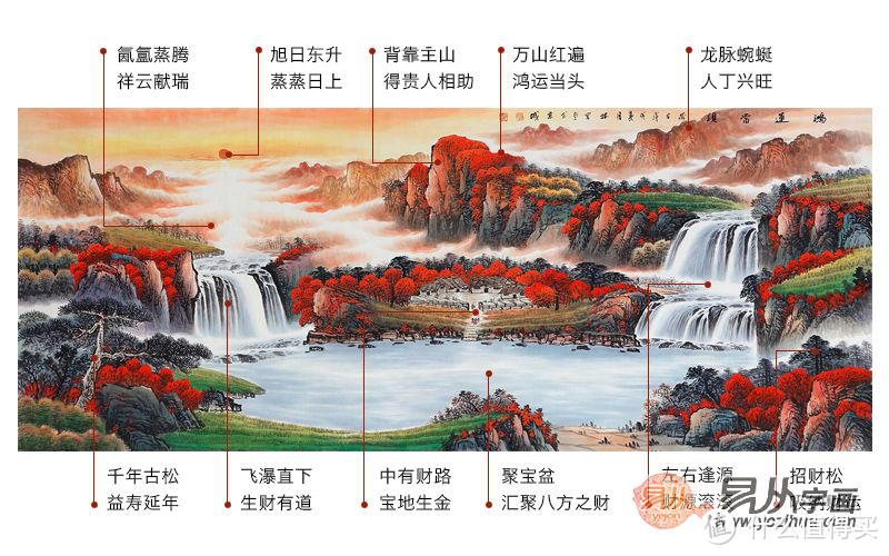 办公室字画怎么选择合适的 国画山水画独具特点